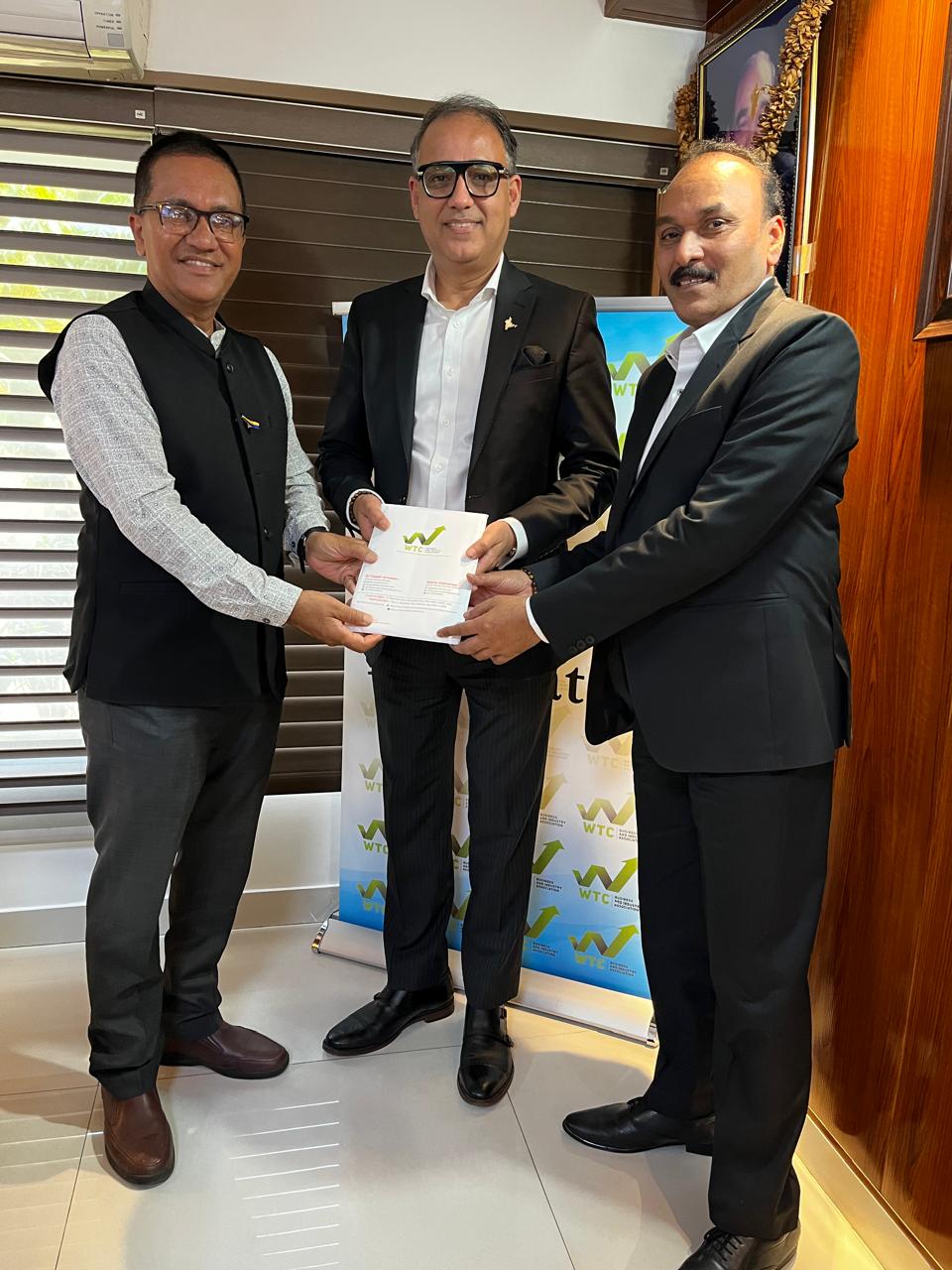 WTC Chamber Hosts Industry Leaders Mr. Harsh Nanda & Mr. Dev Kashyap for Strategic Meeting on Collaborative Initiatives